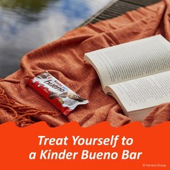 Kinder Bueno Milk Chocolate Bars with Hazelnut 1.5 Ounce (Pack of 30), Brown