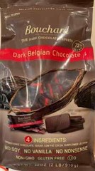 Bouchard Belgian Dark Chocolate Gluten-Free 72% Cacao (32 OZ / 2 LB) EXP: 2-2027