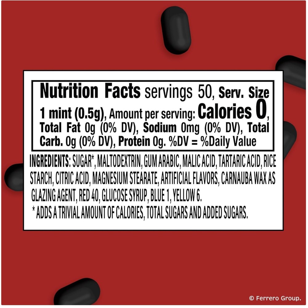 Festive Sour Cherry Mints, Stocking Stuffer, 12 Count