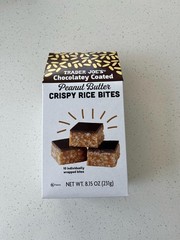 NEW ITEM!! TRADER JOE’S CHOCOLATE COATED PEANUT BUTTER CRISPY RICE BITES 8.15oz
