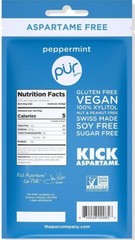 PUR Xylitol Chewing Gum PEPPERMINT (55 Pieces, 6 Pack) Dry-Mouth Sugarless Vegan