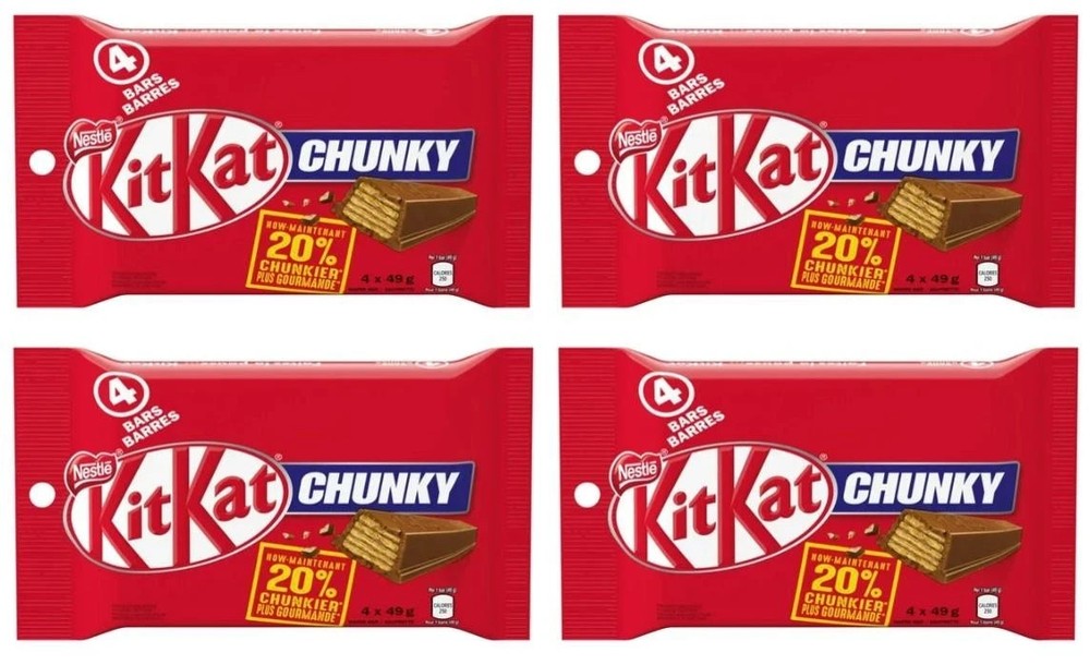 16 x Kitkat Chunky 49g Canadian Chocolate Candy Bar Nestle