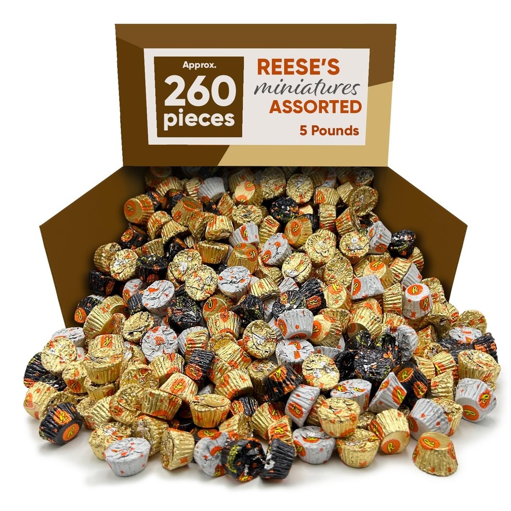 Reese’s PB Cups Miniatures Assortment Bulk Chocolate Halloween Candy (5 Pounds)
