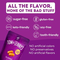 Tom & Jenny’s Sugar Free Caramel – Individually Wrapped Sugar Free Candy – Ze…