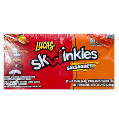 Lucas Skwinkles Salsagheti Mango 12ct Box Mexican Chili Candy