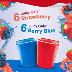 Snack Pack Strawberry & Berry Blue Juicy Gels Cups – 12 Count Family Pack