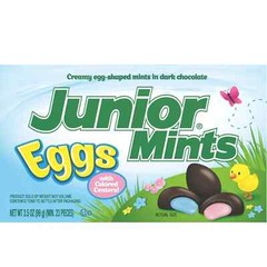 Junior Mints 3.5 oz EGGS with Colored Centers in Dark Chocolate Easter BB 1/2026