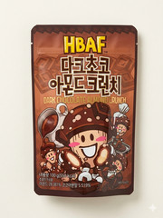 HBAF Dark Chocolate Almond Crunch 100g Korean Chocolate Almond Snack