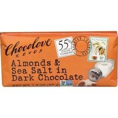 Chocolove Almonds And Sea Salt In Dark Chocolate Mini Bar, 1.3oz (2 Pack)