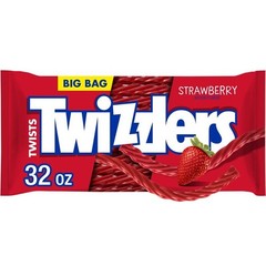 Twizzlers Twists Strawberry Flavored Licorice Style Chewy Candy, Big Bag 32 oz
