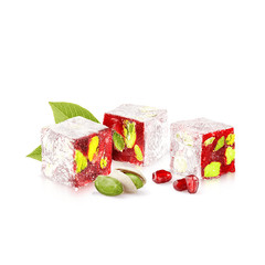 Hacibaba Turkish Delight with Premium Pistachio and Pomegranate 14.1 oz (400 gr)