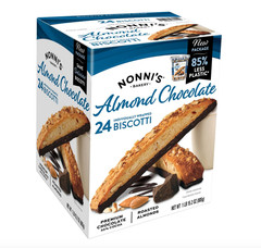 Nonni’s Biscotti Almond Chocolate 24 Count Individually Wrapped Italian Treats