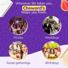 Choward’s Mints Candy and Gum 7.29 x 2.90 x 10.59 cm, Purple, Yellow, White