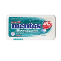 10x Mentos Clean Breath Sugar Free Candy, 30 Pieces, Spearmint, Kosher Israel
