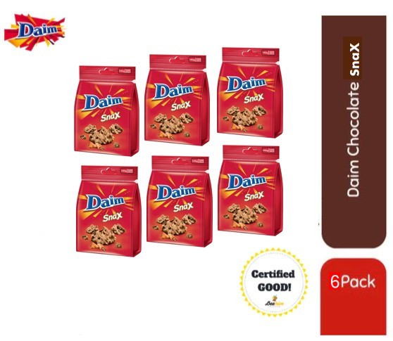 Daim Snax Chocolate 145g x6 | Swedish Milk Chocolate Almond Crunch | Bulk Value