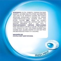 Mentos Pure Fresh Sugar-Free Chewing Gum with Xylitol, Fresh Mint, 50 Piece