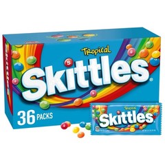 Tropical Fruit Chews Candy, 36 Individually Wrapped Packs