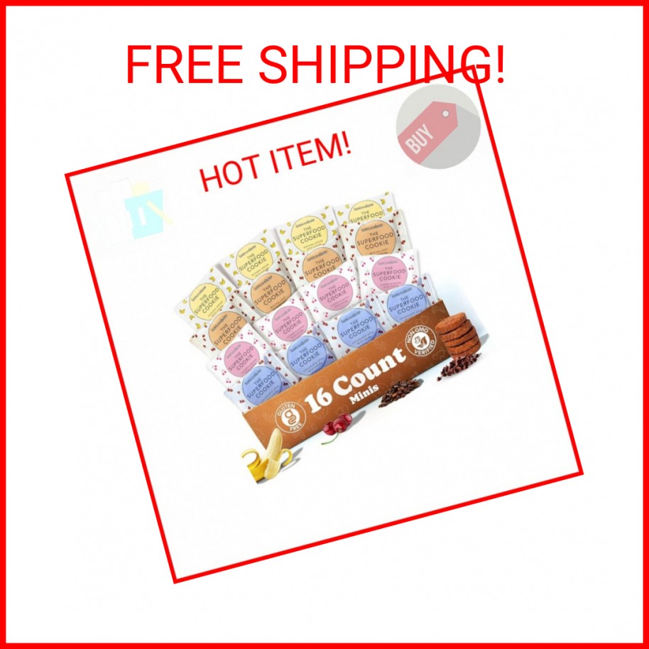 Love + Chew Mini Vegan Cookies, Gluten Free, 3-4g Plant Based Protein Per Cookie