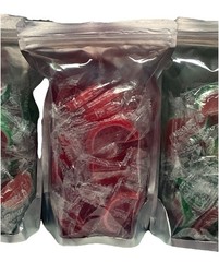 Raspberry Jelly Watermelon Slices NEW 3 Pounds INDIVIDUALLY WRAPPED 1 Pound Bag