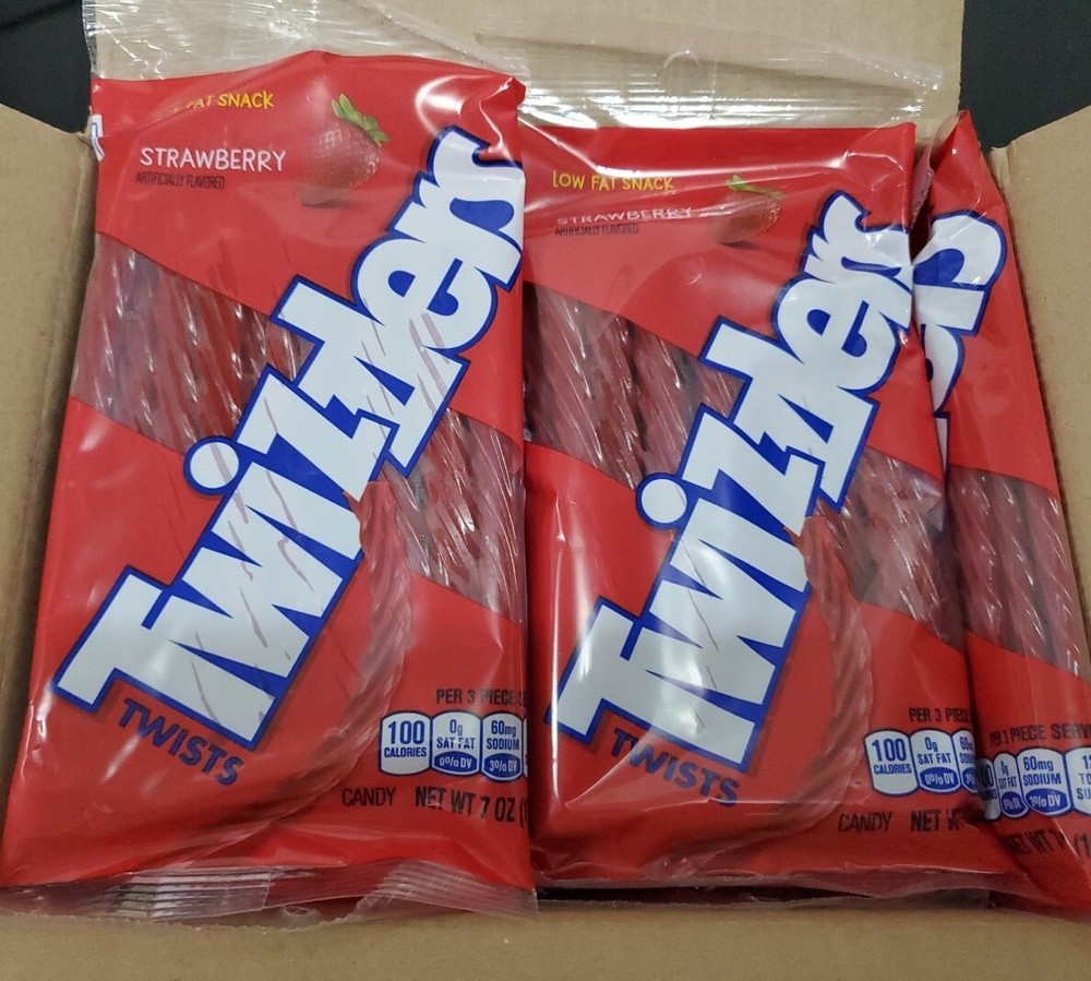 12 Pack Twizzlers Strawberry Licorice Candy 7oz Twists Twizzler BULK
