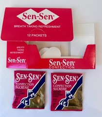 SEN SEN Candy liquorice breath freshener 2 PACKS Vintage SenSen Breath Mints