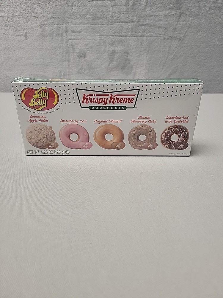 New! Jelly Belly Krispy Kreme Doughnuts Gift Box 4.25 oz Tik Tok Trend