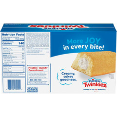Hostess Twinkies Snack Cakes, Golden Sponge Cake with Crème Filling, 21.73 oz Bo