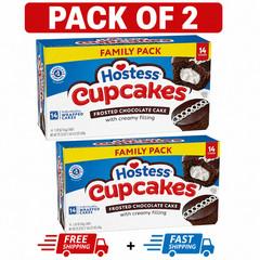 Hostess Cupcakes Chocolate Snack Cakes 14 Count Pack of 2