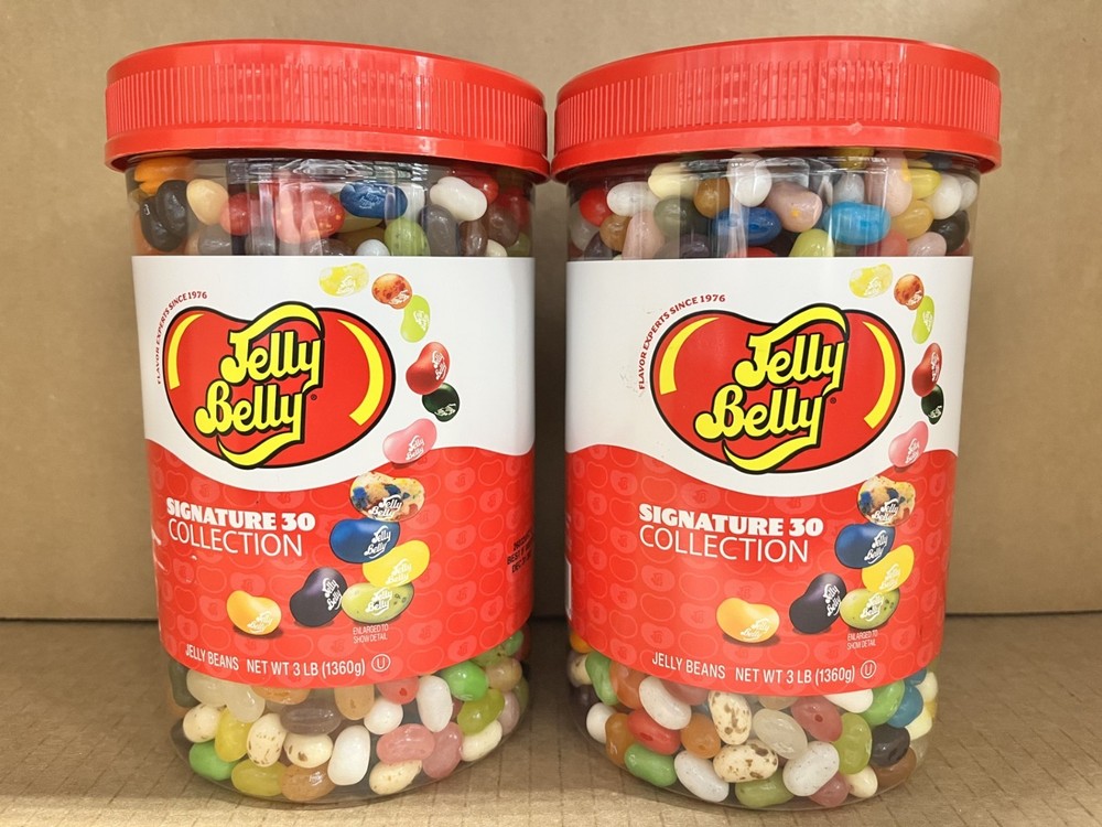 2-Jelly Belly Jelly Beans, Signature 30 Collection Assorted Flavors, 3 lb Tub