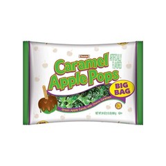 Caramel Apple Pops – Individually Wrapped Caramel Covered Green Apple Candy Loll