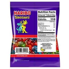 HARIBO Gummi Candy, Dinosaurs Gummy Candy, 5 Ounce Share Size Bags (Pack of 3)