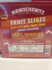 Manischewitz Candied Fruit Slices 8oz | 4 Boxes | Kosher | Gluten Free