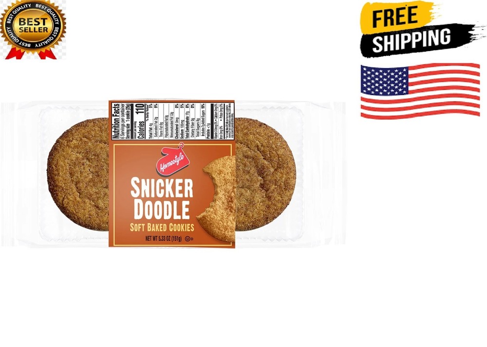 Homestyle Soft Baked Snickerdoodle Cookies Homestyle 6 Count, Ready to Eat, Kosh