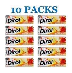 10×14g Dirol Gum Watermelon Melon – Sugar-Free Chewing Gum – Fruity Flavor