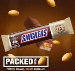 50 x 44g Snickers Chocolate Candy Bar Milk Chocolate Peanuts Caramel Nougat Kids