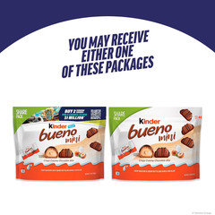 Mini Chocolate Bites with Crispy Wafer and Hazelnut Cream, Individually Wrapped,