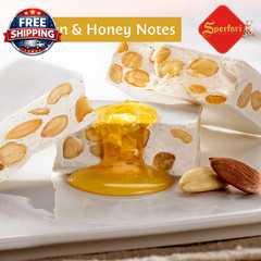 Torrone Traditional Italian Candy – Gourmet Hard Nougat with Honey, Citrus & Cru