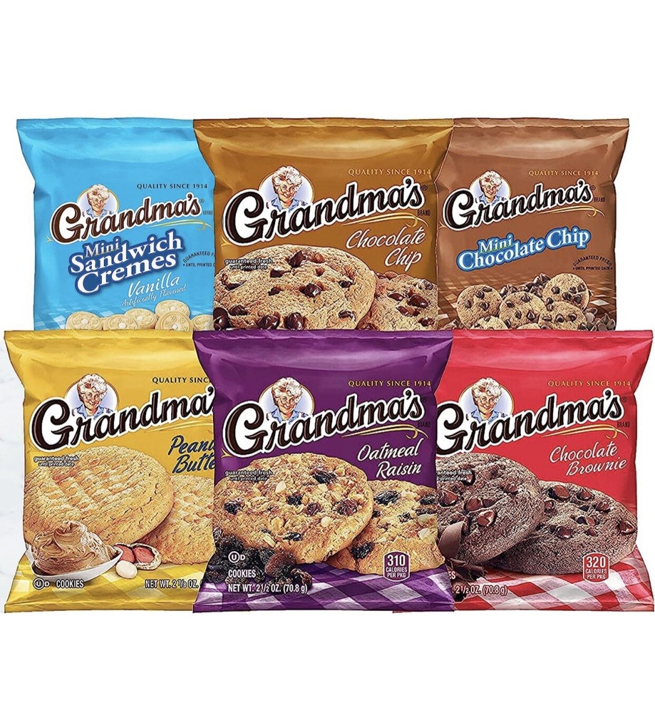 *2 Boxes **Grandma’s Cookies Variety Pack ( 30 packs Each)~Total 60 Packs