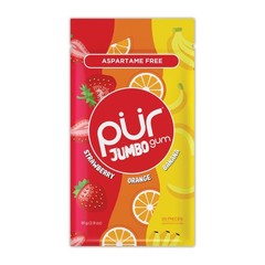 PUR Jumbo Gum | Aspartame Free Chewing | 20 Count (Pack of 1), Fruit Mix