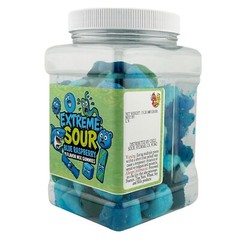Assorted Super Sour Mix Gummy –Blue Raspberry Flavor – 1.5 LB In Resealable Jar