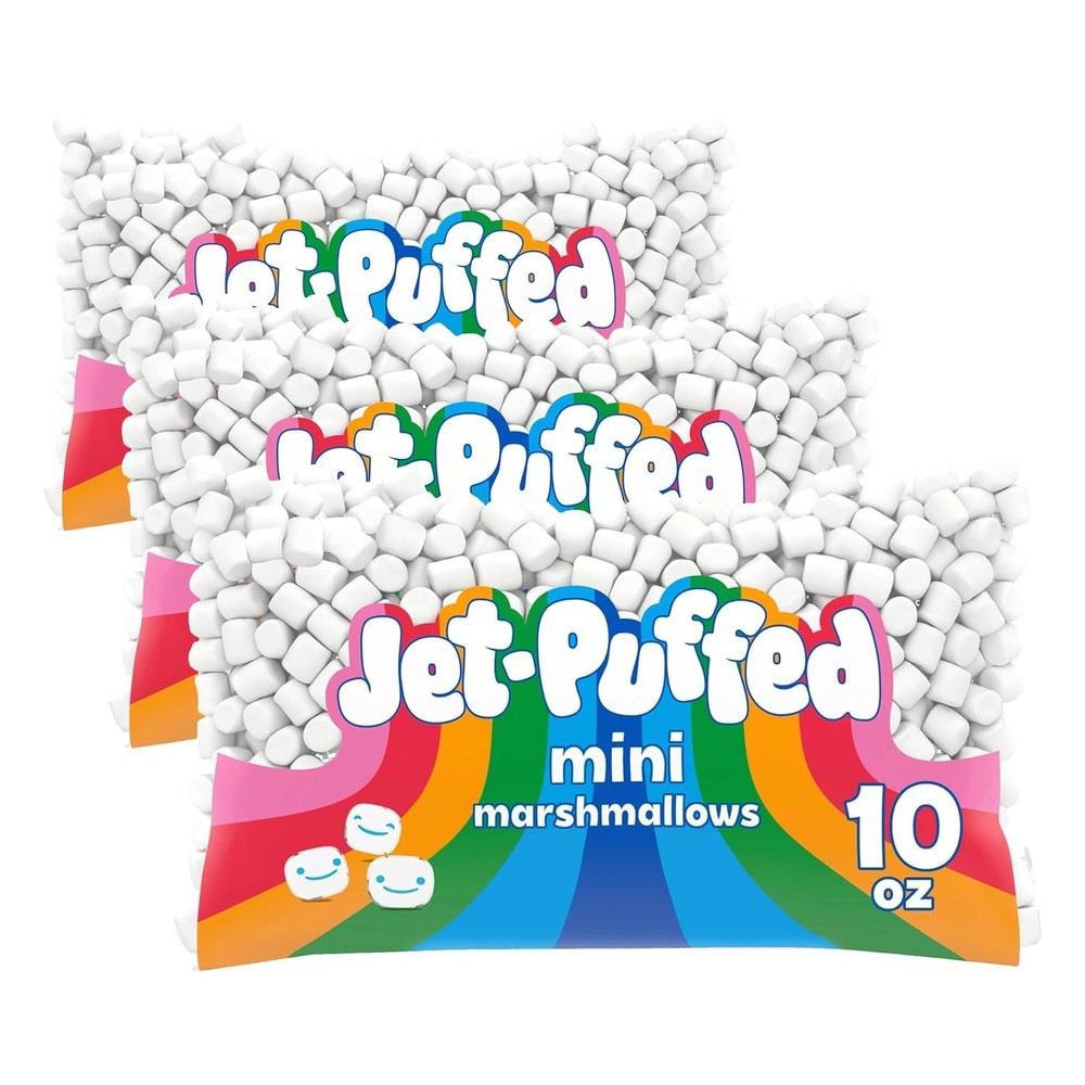 Jet-Puffed Mini Marshmallows, 10 oz Bag (Pack of 3)