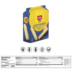 Schar Gluten Free Ladyfingers 5.3oz Pack of 2 Perfect for Tiramisu Snacks