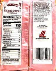 Twin Dragon Almond Cookies with Diced Almond 8 oz ( Pack of 3 )~Exp 7/2025