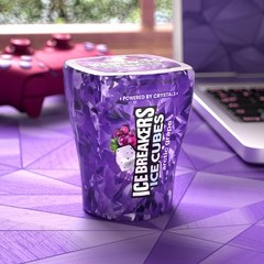 Fresh and Delicious ICE CUBES Arctic Grape Sugar-Free Gum, 480 Bubbles, 12 Pack