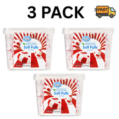 Great Value Peppermint Candy Soft Puffs 34.5 oz 3 Pack Bulk Party Candy