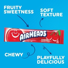 Airheads Full-Size Candy Bars, Taffy 60 Count (Pack of 1), Multicolor