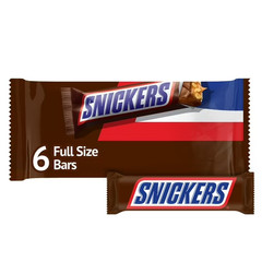 Snickers Full Size Chocolate Candy Bars – 11.16 oz (6 Pack) FREE USA SHIPPING