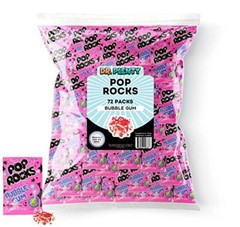 Pop Rocks Bubble Gum Bulk (0.33oz) – 72 Pack of Bubblegum Flavored Poprocks -…