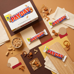 4 Pack Payday Peanut Caramel Bar, 1.85 oz, 24-count