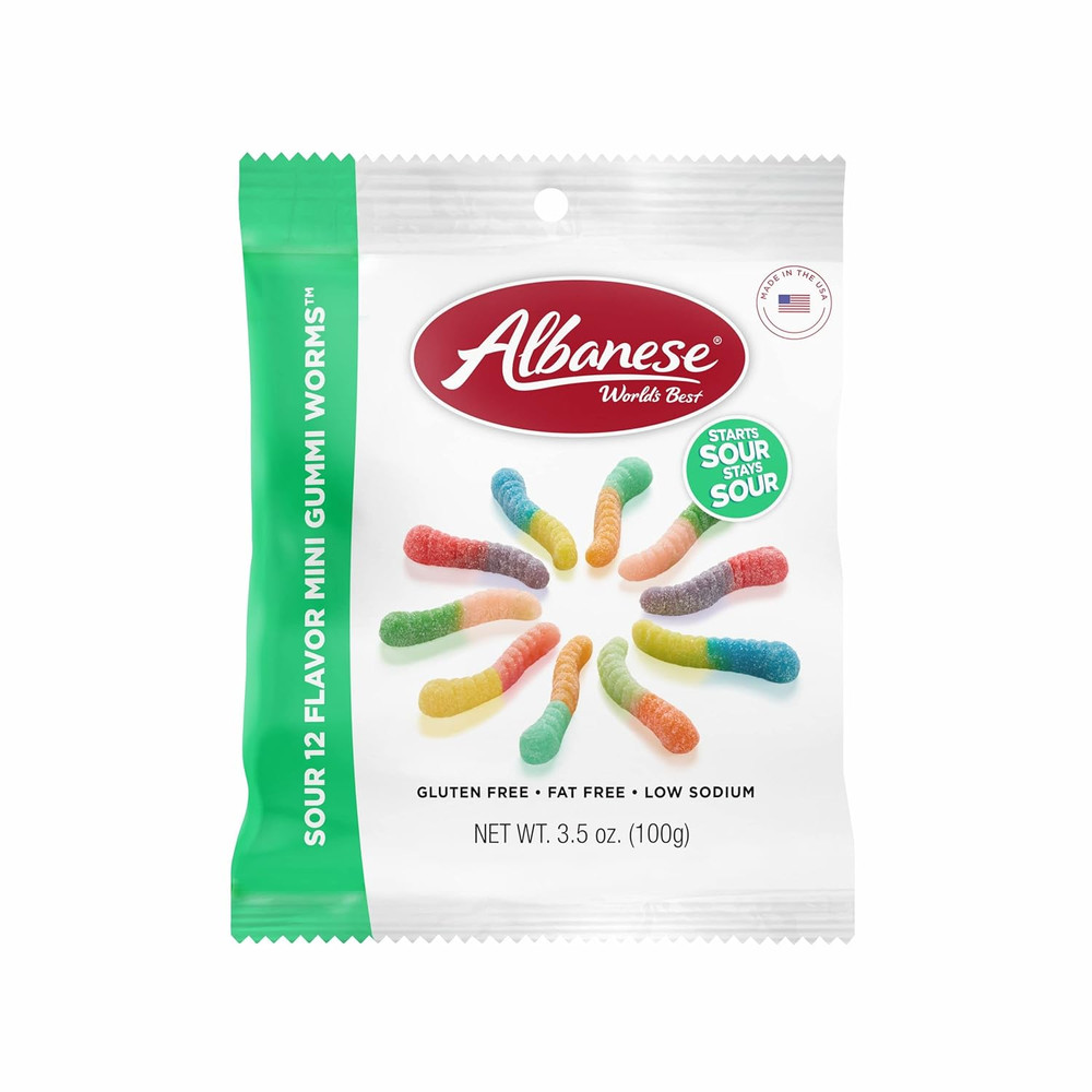 World’S Best Sour 12 Flavor Mini Gummi Worms | 32Oz Bag of Candy | 12 Unique Sup